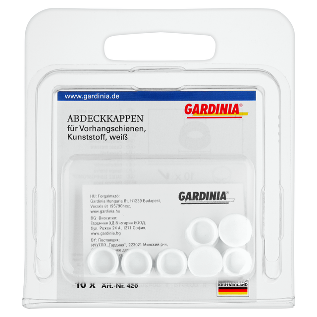 Gardinia Abdeckkappen Weiß 10-er Pack
