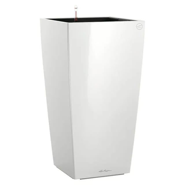 Lechuza® Pflanzgefäß Cubico Premium 50 cm x 50 cm Weiß hochglanz