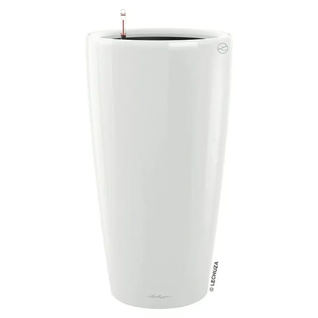Lechuza® Pflanzgefäß Rondo Premium Ø 40 cm x 75 cm Weiß hochglanz