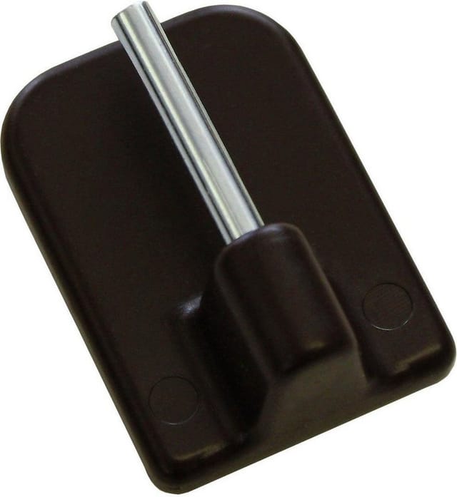 Gardinia Klebehaken für Vitragestangen Ø 11 mm Braun 4-er Pack