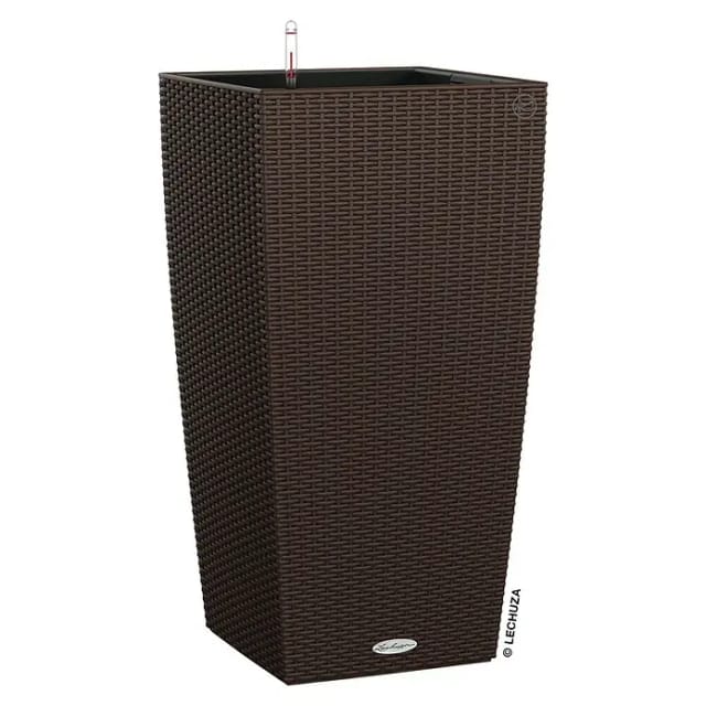 Lechuza® Pflanzgefäß Cubico Cottage 40 cm x 40 cm x 75 cm Mokka