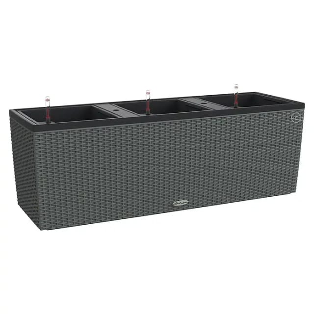 Lechuza® Pflanzgefäß Trio Cottage 100 cm x 32 cm x 34 cm Granit