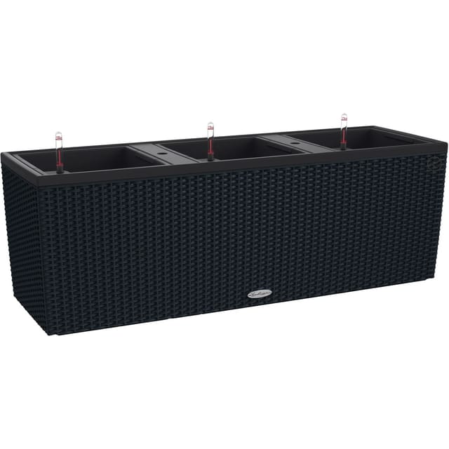 Lechuza® Pflanzgefäß Trio Cottage 130 cm x 42 cm x 44 cm Graphitschwarz