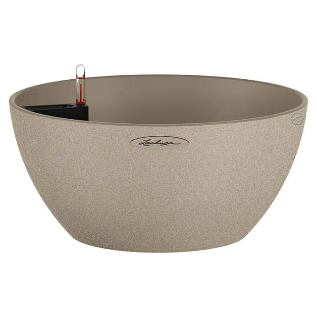 Lechuza® Pflanzgefäß Cubeto Stone 40 Sandbeige Ø 40 cm