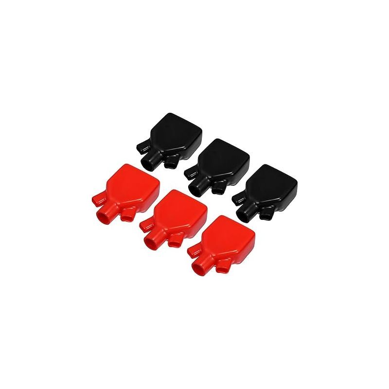 Bravix 3 Paar Batteriepolkappen Mit Isolierung, 87 Mm Länge, 16 Mm (0,63 Zoll) Universalkappe Für Auto-, Motorrad- Und Lkw-batteriepole, Rot Und Schwarz