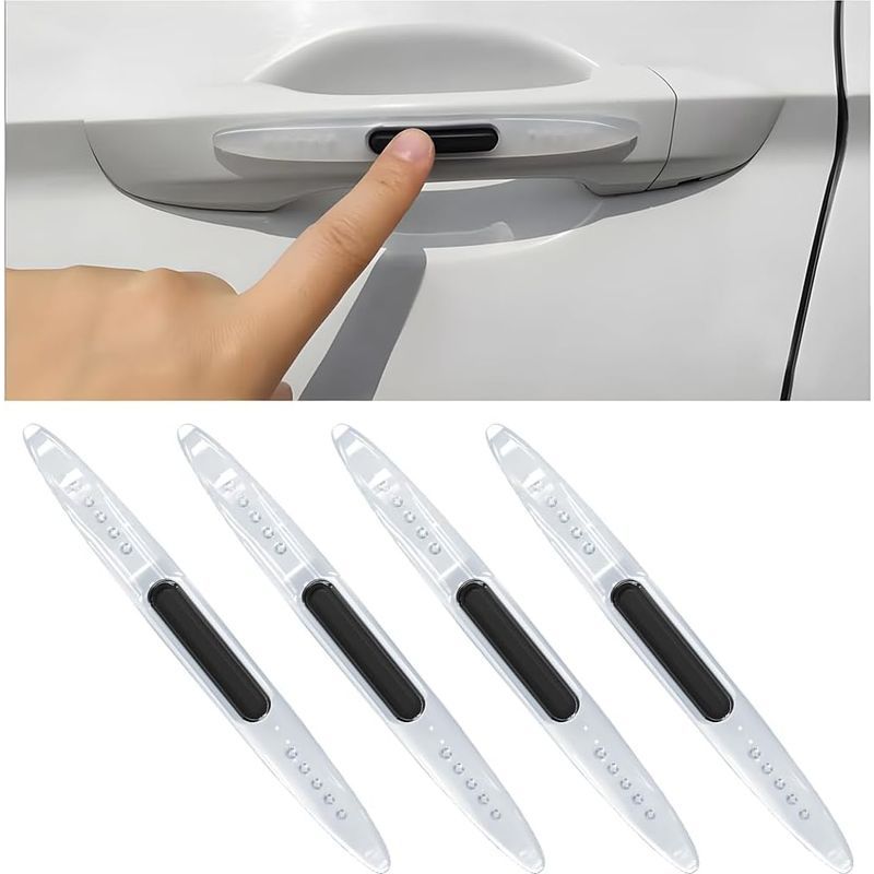 Bravix 4-teiliges Antikollisionsleisten-set Für Autos, Stoßstangen-antireibungsschutzleiste, Antikollisionsschutzleiste Für Autos, Türschutz Mit Antistatischer Beschichtung (transparent)