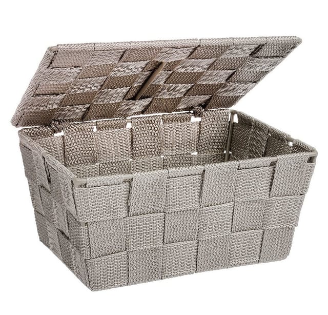 Wenko Badkorb Adria mit Deckel Taupe