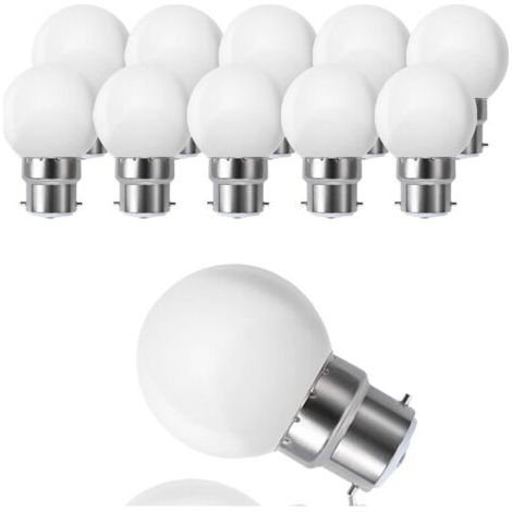 10er-pack B22 G45 Led-lampen, Warmweiß (3500 K), 3 W, 180 Lm, Mattes Polycarbonatgehäuse, Nicht Dimmbar [energieklasse G] -inhhub