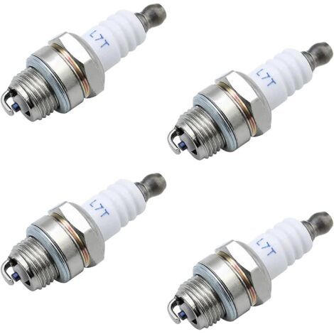 Satz Mit 4 L7t-zündkerzen Für 2-takt-motoren – Kompatibel Mit Freischneidern, Rasenmähern, Heckenscheren, Motorhacken Und Kettensägen