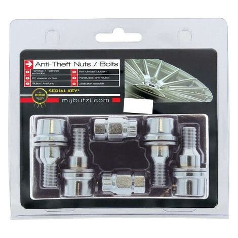 Adnauto – Set Mit 4 Flachen Diebstahlsicherungsschrauben 12x125 Mm – 2 Schlüssel Enthalten – Erhöhte Sicherheit Für Feste Installationen – Bzh2537