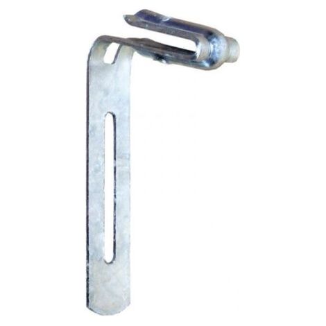 Frenehard – Verzinkte Befestigungselemente Für Dachrinnenhaken Aus Faserzement – Verzinkter Stahl – 25 X 2,5 Mm Streifen – 15° Vorgeformter Winkel – Weiß Verzinkte Schrauben