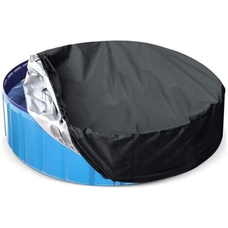 Winter-poolabdeckung – Schutzhülle Für Runde Pools – Tragbares Spa-zubehörset – Faltbar, Uv- Und Witterungsbeständig – 200 Cm X 30 Cm