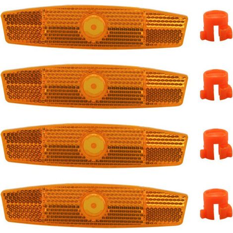 4-teiliges Fahrradreflektor-set, Orange Pedalreflektoren, Radreflektoren, Erhöht Die Verkehrssicherheit, Passend Für Die Meisten Fahrräder, 11,53 Cm