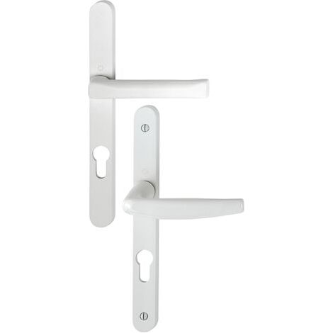 Hoppe – Atlanta Terrassentür-set Mit Schmaler Profilplatte – Reduzierter Überstand 195 Mm – Weiß 9016 – Schlüssel I Entr.70 C.7 – Stärke 78/87 Mm – 3309311 - 300lmsgl