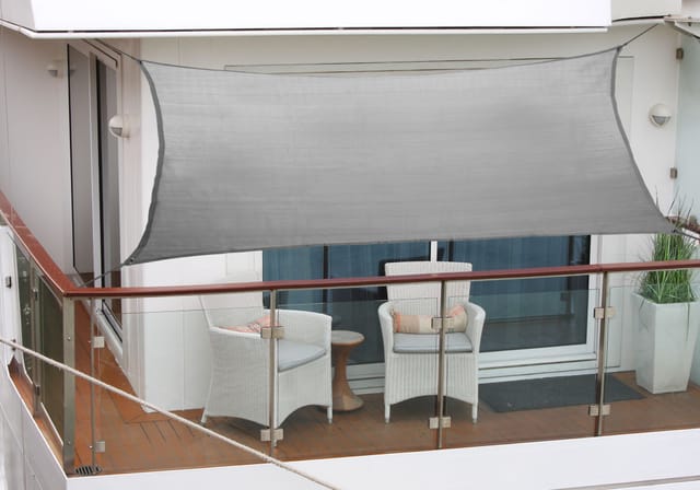 Floracord Balkonsonnensegel Anthrazit 270 cm x 140 cm