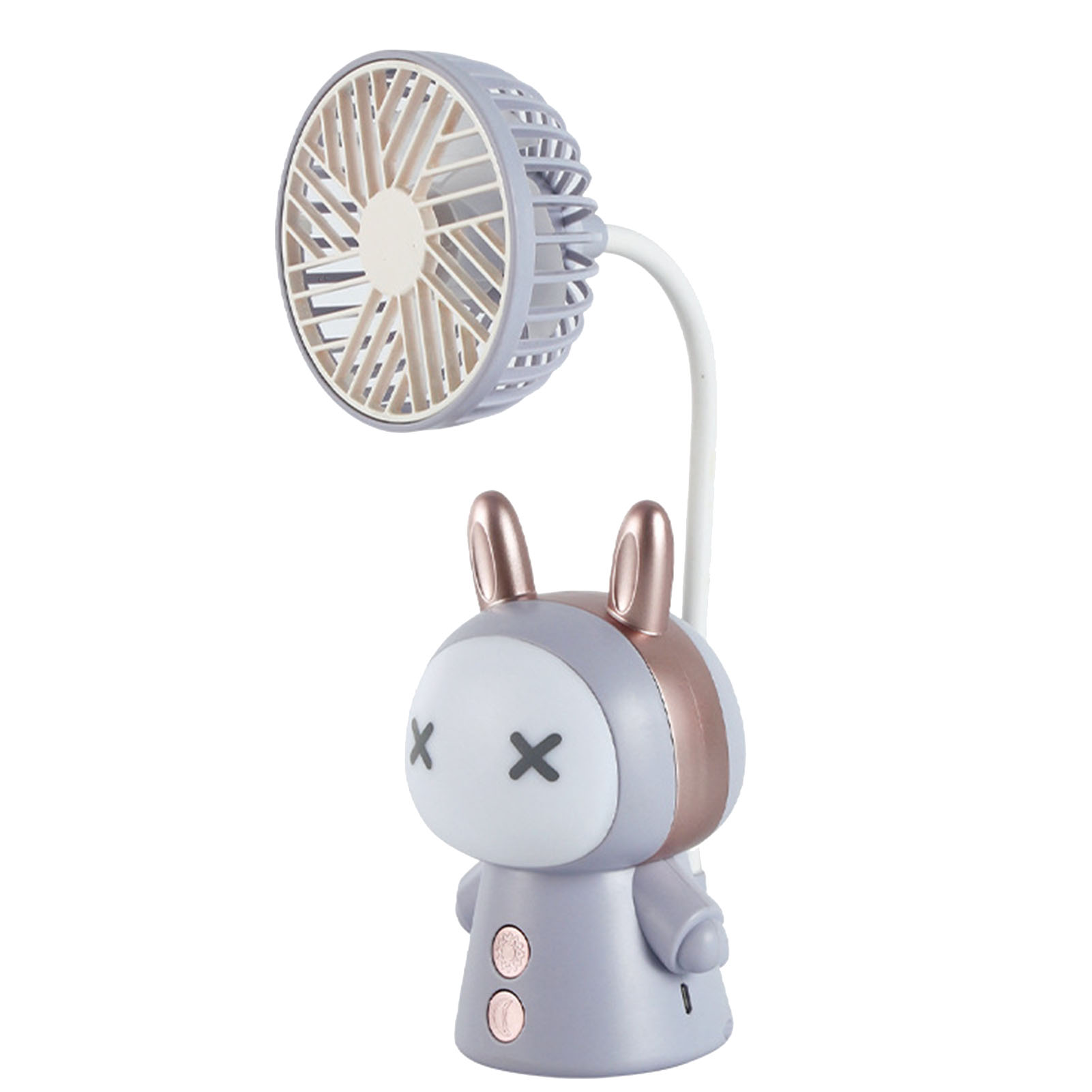 Tragbarer, Wiederaufladbarer Usb-tischventilator – Mini-faltventilator Für Zuhause, Büro Und Reisen – Lila Und Blau