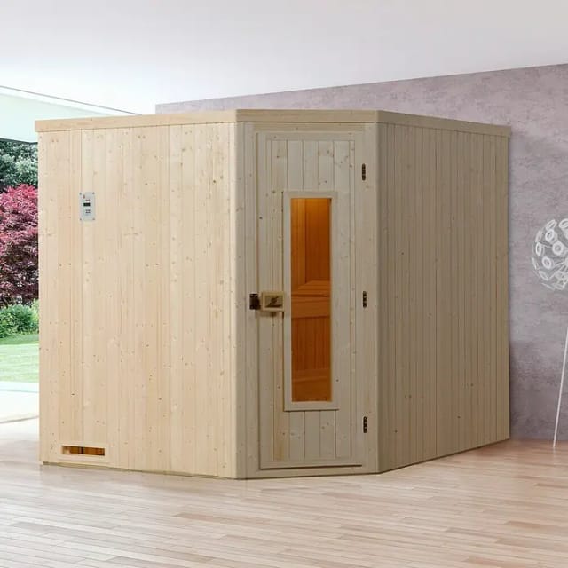 Weka Element-Ecksauna Varberg 3 o. Ofen Holztür