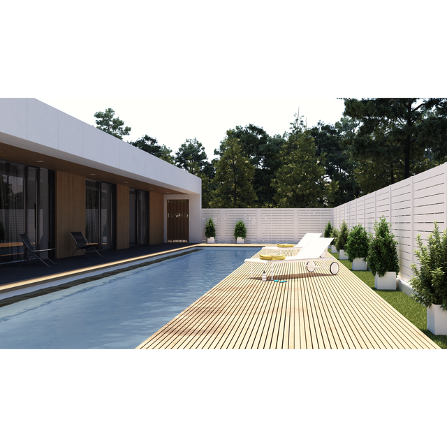 Sichtschutzzaunelement Faro Grau,ackiert 130 cm x 90 cm