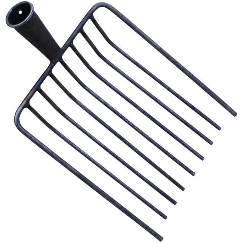 Heugabel Mit 9 Zinken, Mistgabel, Gartengabel, Mistgabel, Gartengabel, Metallgabel Für Garten Und Landwirtschaft