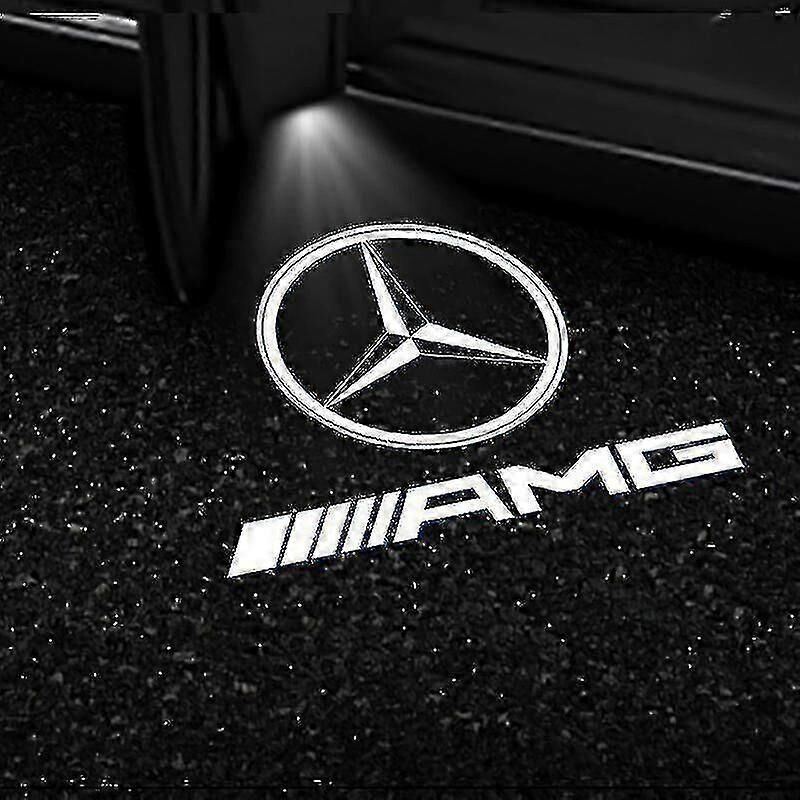 Zwei Led-logoprojektoren Für Die Türen Der Mercedes-benz Modelle Gls/glc/glb/gla/a/b/c/e.