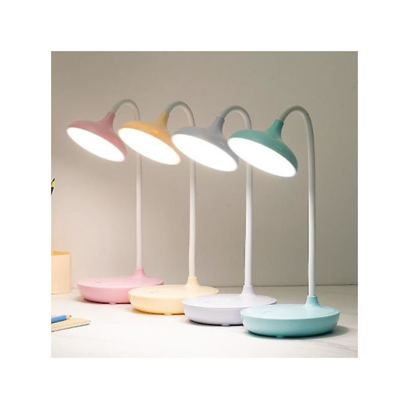 Flexible Schreibtischlampe Mit 20 Leds, Nachttischlampe, Leselampe, Dimmbar, Usb-aufladbar, Blau.