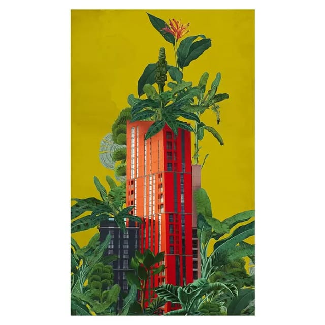 Komar Vliestapete Plant House 150 cm x 250 cm Mehrfarbig