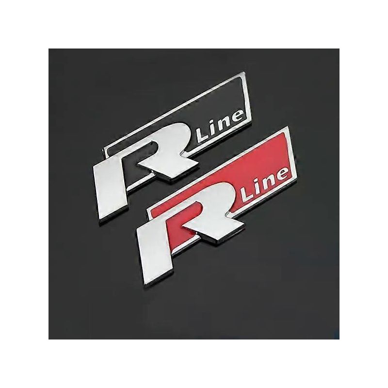 2 Stück Auto-kofferraum-metall-r-line-emblem-aufkleber