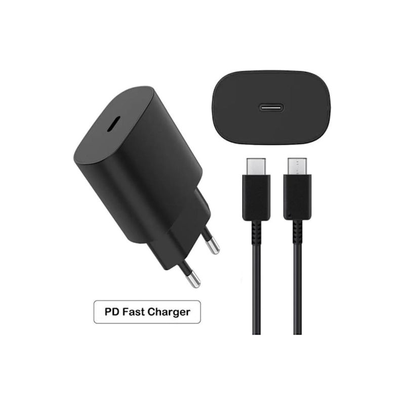 Das Samsung 25w Schnellladegerät, Das Mit Einem 2 Meter Langen Usb-c-datenkabel Geliefert Wird, Ist Ein Ultraschneller Ladeadapter Für Die Galaxy S24, S23 Und S22 Ultra Und Dient Gleichzeitig Als Stec