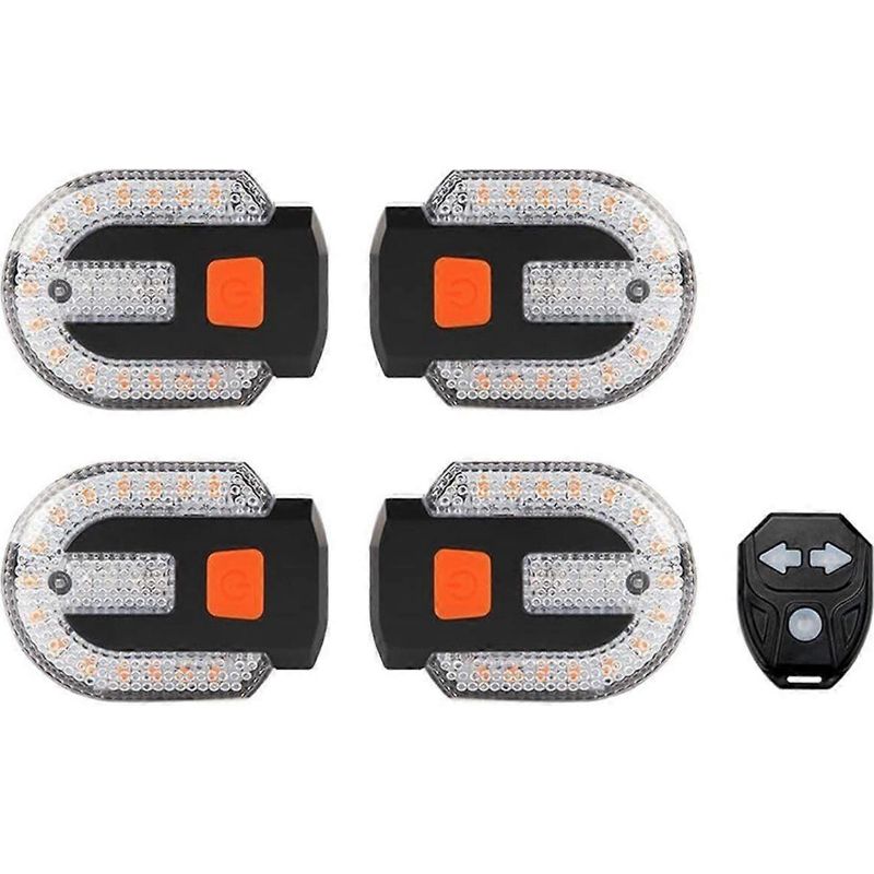 4er-set Fahrradblinker Mit Alarm – 3-modus-fernbedienung – Wasserdichtes Led-rücklicht – Sichere Montage An Allen Fahrradtypen – Andiamo