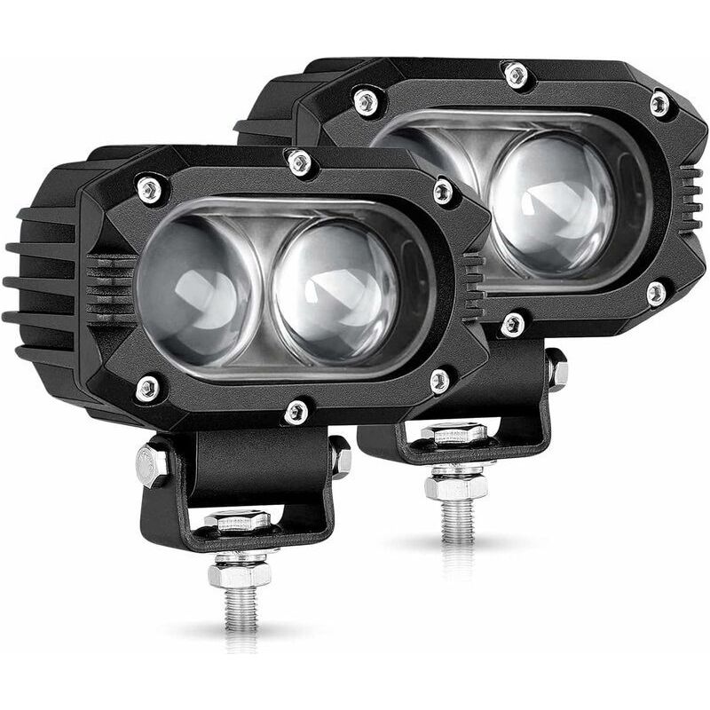 2 Stück 4 Zoll 80w 9600lm Led-arbeitsscheinwerfer, Led-fernscheinwerfer Für Motorräder Und Geländewagen, Led-nebelscheinwerfer, Zusatzscheinwerfer Für Motorräder, Autos, Traktoren, Lkws, Suvs, Boote U