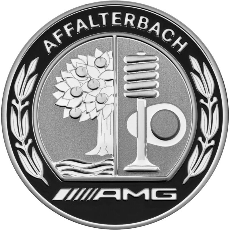 Mercedes-amg Lenkrademblem-aufkleber, Schwarz/silber, 52 Mm