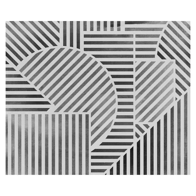 Komar Vliestapete Jeux de Lignes 300 cm x 250 cm Schwarz-Weiß