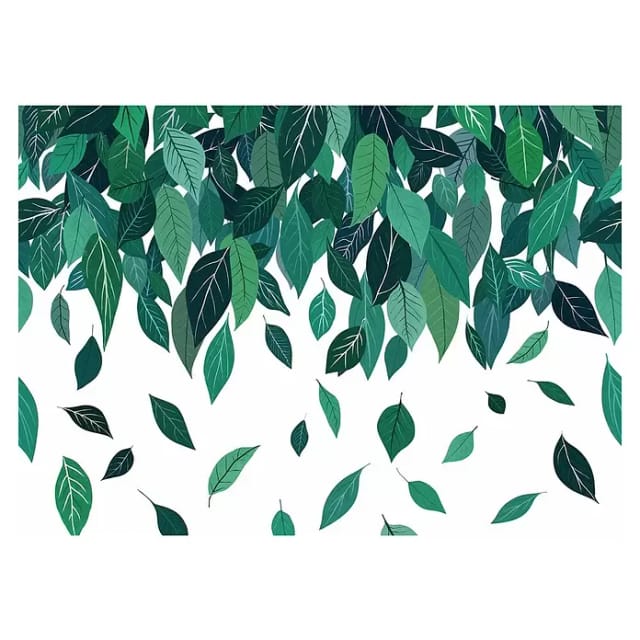 Komar Vliestapete Blätterchaos 350 cm x 250 cm Grün