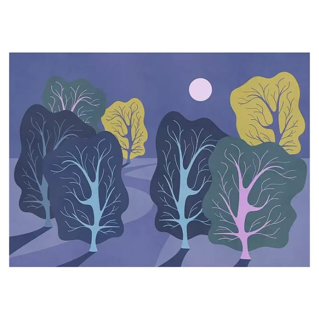 Komar Vliestapete Purple Nights 350 cm x 250 cm Violett