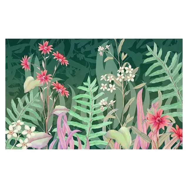 Komar Vliestapete The Flower Duet 400 cm x 250 cm Grün