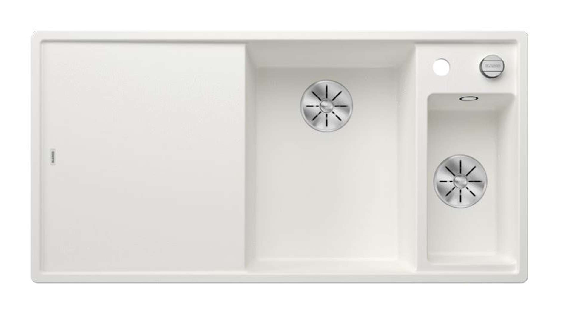 Blanco Axia Iii 6 - Silgranitspüle, 100x51 Cm, Mit Ablaufbedienung Und Zubehör, Infino, Weiß 523466