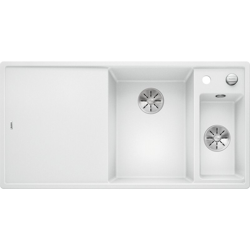 Blanco Axia Iii 6 - Silgranitspüle, 100x51 Cm, Mit Ablaufbedienung Und Zubehör, Infino, Weiß 523477