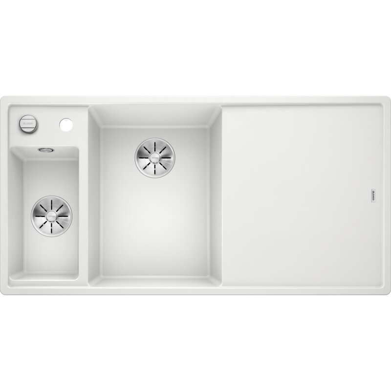 Blanco Axia Iii 6 - Silgranitspüle, 100x51 Cm, Mit Ablaufbedienung Und Zubehör, Infino, Weiß 524657