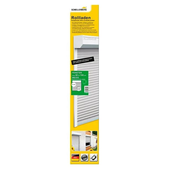 Vorbaurollladen-Komplett-Set Grau B: 80 cm x H: 100 cm kürzbar