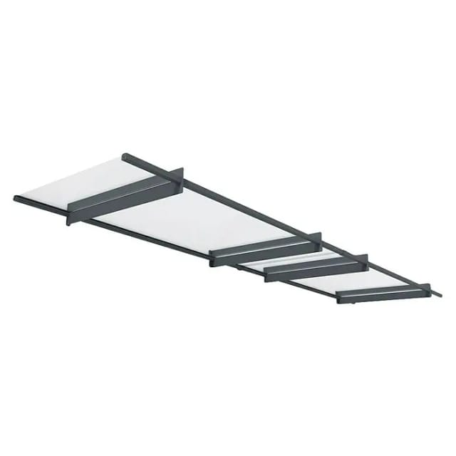 Canopia Vordach Nancy 14 cm x 411 cm x 94 cm Grau Klar