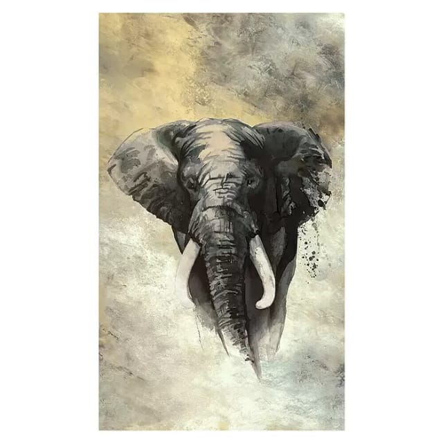 Marburg Vliestapete Elefantenmotiv Grafisch Modern 270 cm x 159 cm Beige