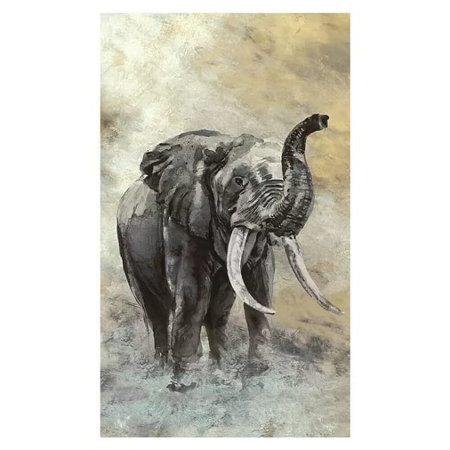 Marburg Vliestapete Elefantenmotiv Grafisch Modern 270 cm x 159 cm Weiß