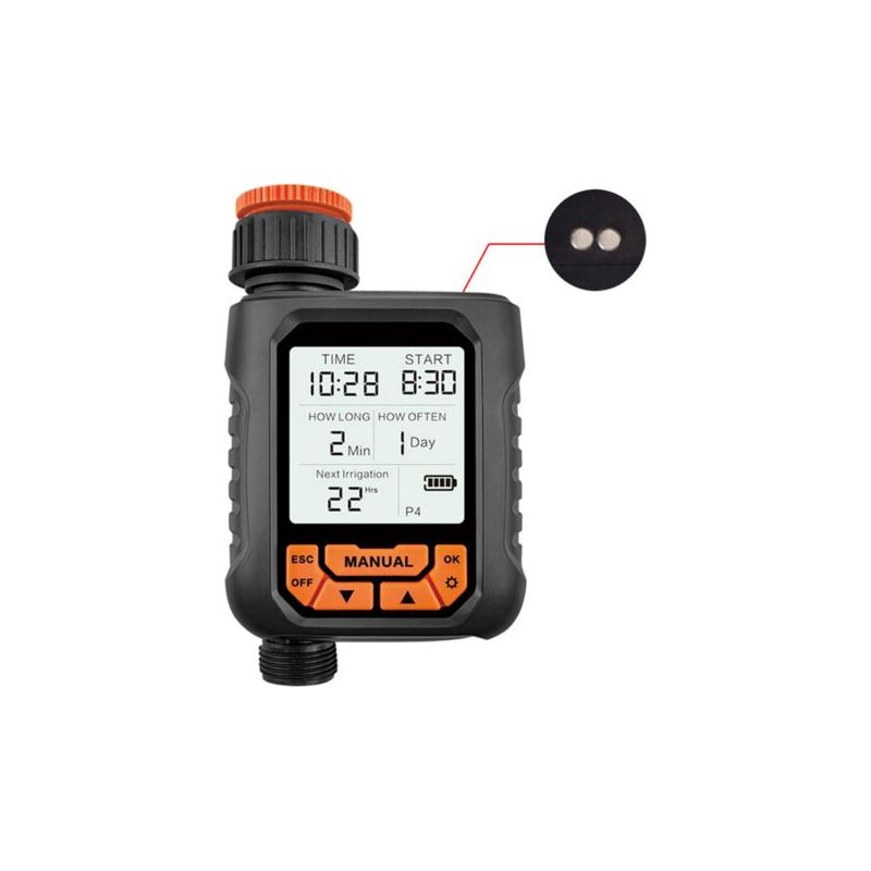Bewässerungsuhr, 1 Ausgang, Großes Lcd-display, Programmierbare Bewässerungsuhr Für Terrasse/rasen, Manuelle/automatische Bewässerungsuhr Mit Regensensor