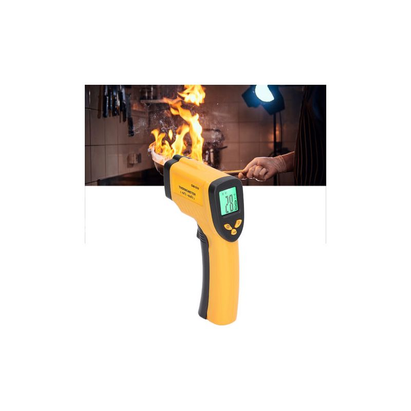 Berührungsloses Infrarot-thermometer – Messbereich Von -50 Bis 550 °c – Hintergrundbeleuchtetes Lcd-display – Ansprechzeit ≤ 0,8 S – Distanzverhältnis 12:1