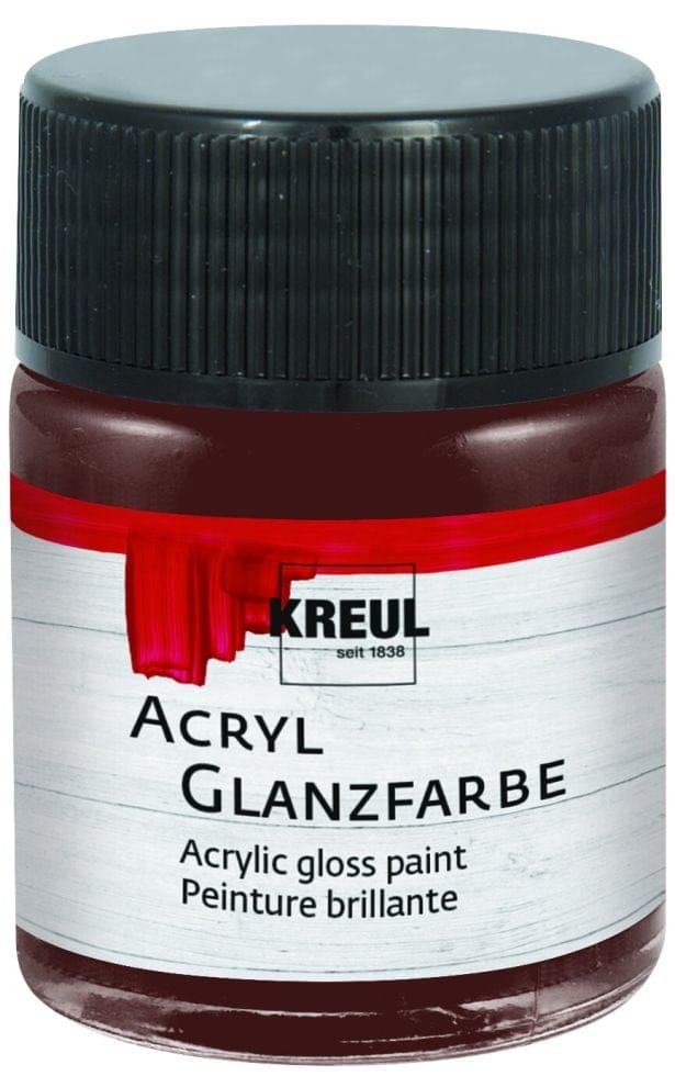Kreul Acryl Farbe Glänzend Dunkelbraun 50 ml