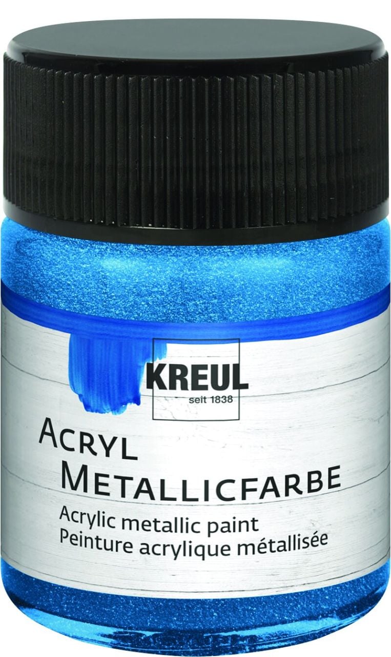Kreul Acryl Farbe Metallic Blau 50 ml