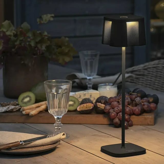 Konstsmide LED-Tischleuchte Nice Schwarz 36 cm x 10 cm x 10 cm