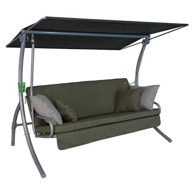 Angerer Hollywoodschaukel Drift Smart 3-Sitzer mit Liegefunktion Olive