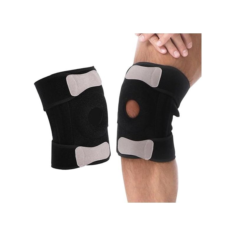 Patellofemorale Knieorthese Mit Stabilisierungsring – Verstellbare Knieorthese Aus Neopren Zur Bandunterstützung – Geeignet Für Sport, Arthrose, Verstauchungen Und Kreuzbandverletzungen – Bein
