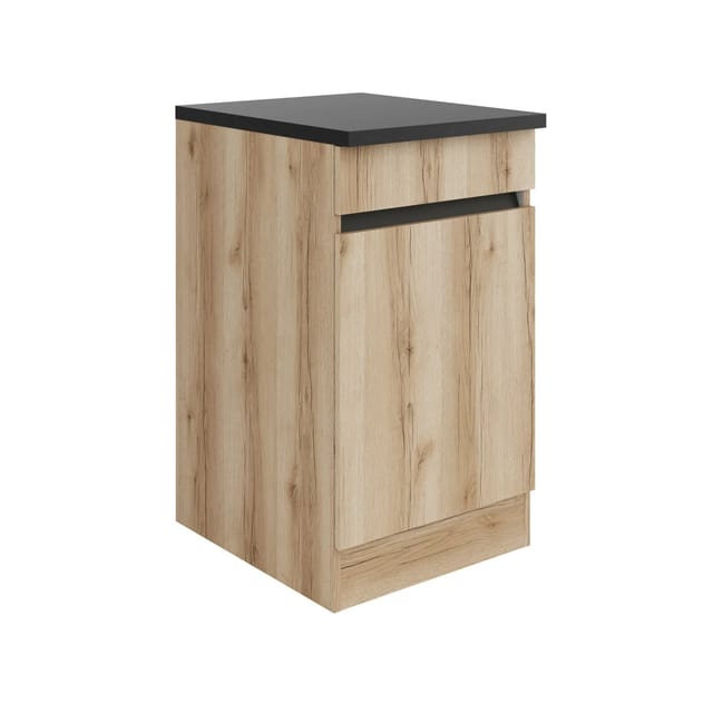 Optifit Küchen-Spülenunterschrank 50 x 88 x 60 cm Kaya290 Wildeiche Nachbildung